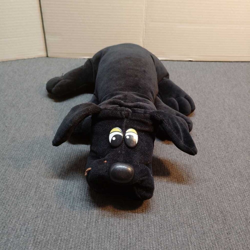 Vintage Tonka Pound Puppies Plush Dog Black 1985 Stuffed Animal Toy